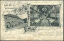 Postkarte - Weingarten in Baden - Gasthaus zum Löwen - Festhalle