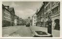 Villingen - Obere Strasse mit Narrobrunnen - Foto-AK 50er Jahre