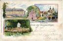 Ansichtskarte - 78116 Donaueschingen - Schützenbrücke - Schloss