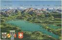 Postkarte - Bodensee - Vogelschau