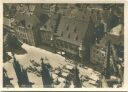 Freiburg im Breisgau - Blick vom Münsterturm auf den Wochenmarkt und das Kaufhaus - Foto-AK