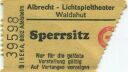 Albrecht - Lichtspieltheater Waldshut - Kinokarte