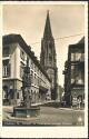 Postkarte - Freiburg - Münster - gotischer Brunnen