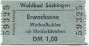 Waldbad Säckingen - Eintrittskarte Erwachsene Wechselkabine