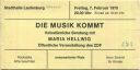 Stadthalle Laufenburg (Baden) - Die Musik Kommt - Maria Hellwig