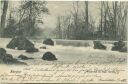 Postkarte - München - Wasserfall im Englischen Garten