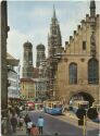 München - Rathaus und Frauenkirche - AK Grossformat