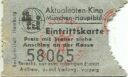 München - Aktualitäten-Kino im Hauptbahnhof - Eintrittskarte