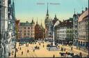Postkarte - München - Marienplatz