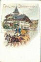 Ansichtskarte - Oberammergau - Post - Postkutsche