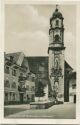 Mittenwald - Parrkirche und Goethehaus - Foto-AK 30er Jahre