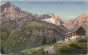 Postkarte - Adolf Zoeppritz-Haus am Kreuzeck mit Alp und Zugspitze