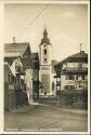 Ansichtskarte -  Miesbach - Kirchenpartie - Oberer Stadtplatz