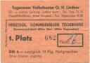 Eintrittskarte - Tegernsee - Tegernseer Volkstheater O. H. Lindner