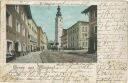 Postkarte - Waging - Marktplatz - Kirche
