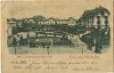 Postkarte - Wörishofen - Hotel und Bad Kreuzer mit Neubau 1900