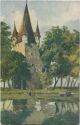 Augsburg - Fünfgrat-Turm - Aquarell-Kunstkarte