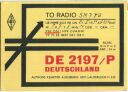 QSL - QTH - Funkkarte - DE2197/P