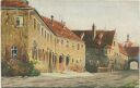 Augsburg - Wollmarkt - Aquarellkarte