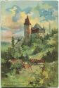 Postkarte - Kempten - Burg Halde