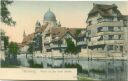 Nürnberg - Partie an der Insel Schütt ca. 1900 - Blick auf die Synagoge