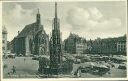 Nürnberg - Adolf-Hitlerplatz mit Schöner Brunnen und Frauenkirche