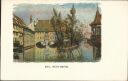 Nürnberg - Heilig Geist-Spital - Künstlerkarte - Aquarell signiert O. Wiegk ca. 1900
