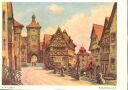 Postkarte - Rothenburg - K. M. Lechner