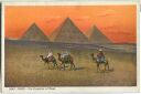 postcard - The Pyramids of Gizeh