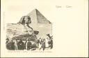 Postkarte - Cheops Pyramide - Sphinx