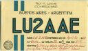 QSL - QTH - Funkkarte - LU2AAE - Argentina