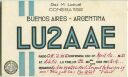 QSL - QTH - Funkkarte - LU2AAE - Argentina - Buenos Aires