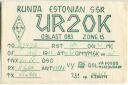 QSL - QTH - Funkkarte - UR2OK - Estonian SSR - Kunda