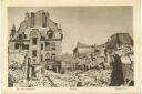 Postkarte - Riga - die zerstörte Herrenstrasse