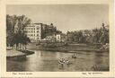 Postkarte - Riga - Pilsetas kanalis - Der Stadtkanal 40er Jahre