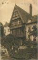 Postkarte - Bruges - Maison avant une facade en bois devant le parc