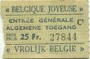 Eintrittskarte - Exposition de Bruxelles EXPO 58
