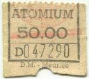 Exposition de Bruxelles EXPO 58 - Atomium - Eintrittskarte