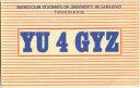 QSL - Funkkarte - YU4GYZ - Bosnien-Herzegowina - Sarajevo