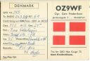QSL - QTH - Funkkarte - OZ9WF - Denmark - Middelfart