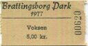 Brattingsborg Park 1977 - Eintrittskarte