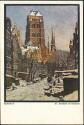Postkarte - Danzig - St. Marien mit der Jopengasse