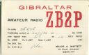 QSL - QTH - Funkkarte - ZB2P - Gibraltar