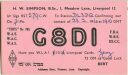 QSL - QTH - Funkkarte - G8DI - Great Britain