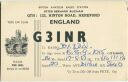 QSL - QTH - Funkkarte - G3INR - Great Britain
