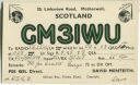 QSL - QTH - Funkkarte - GM3IWU - Scotland - Motherwell