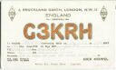 QSL - QTH - Funkkarte - G3KRH - Great Britain - London - 1958 (G32778y)*