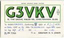 QSL - QTH - Funkkarte - G3VKV - Great Britain