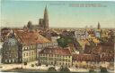 Postkarte - Strassburg - Panorama vom Kaiserplatz aus