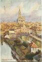 Postkarte - Strasbourg - Beim Wörthel - signiert Charles F. Flower